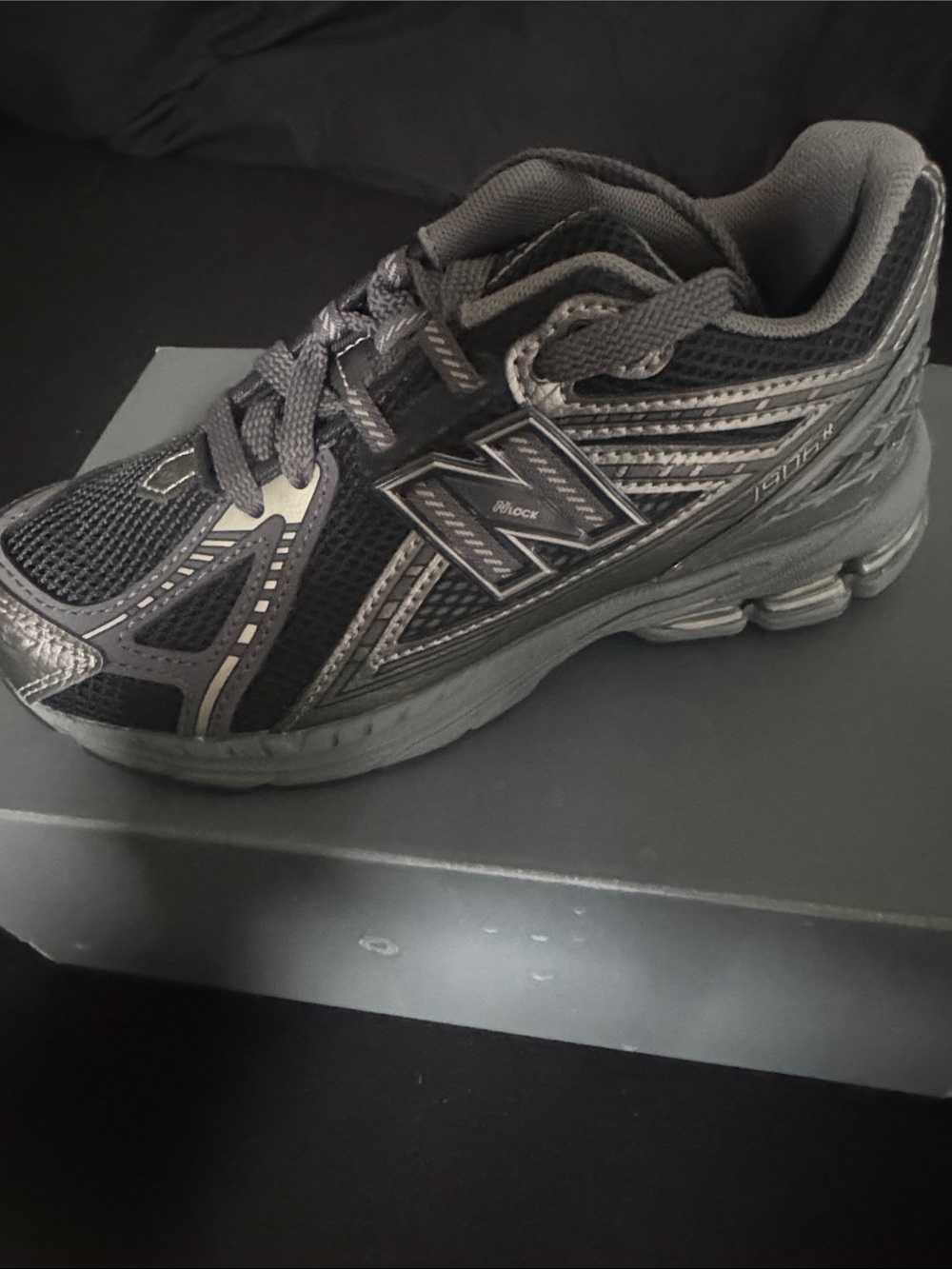 New Balance Kids' Black and Gray Athletic Sneakers